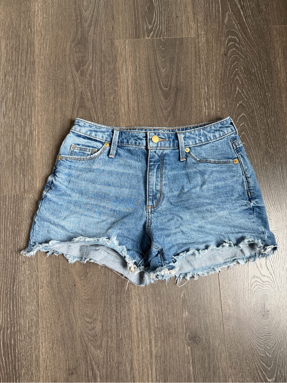 Universal Thread Blue Denim High-Rise Jean Shortie Shorts Women’s Size 4/27R - Picture 2 of 6